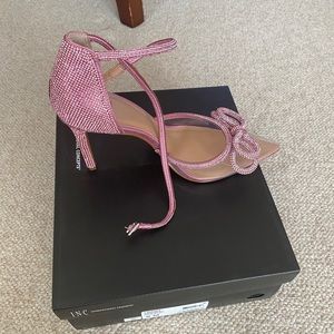 Rhinestone pink and clear shoes for a night out
